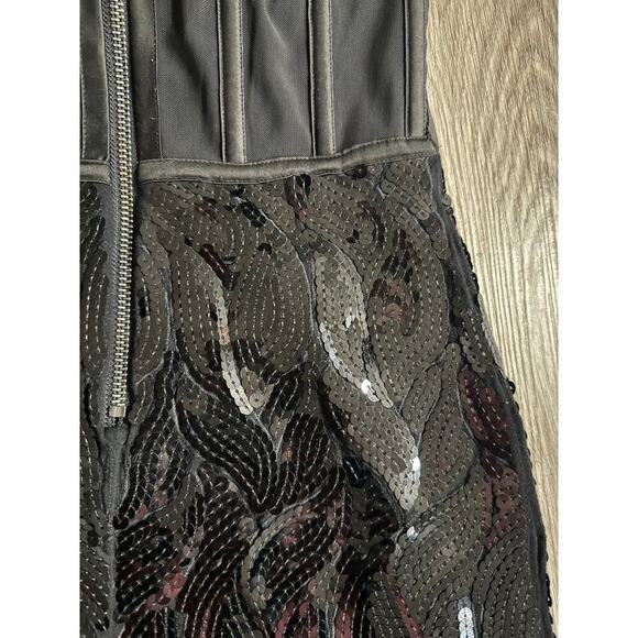 Bebe Strapless Sequin Black Fitted Dress, Cocktail,Women's XS, Party, Prom - Picture 7 of 7